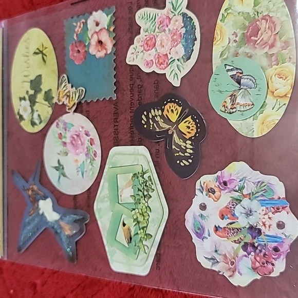 Crafter’s Square Glitter 3D Stickers Spring Flowers, HummingBirds and Butterfli… - Picture 2 of 3